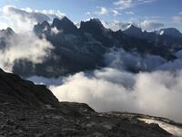 Roche Méane, Grande Ruine, Barre des écrins de la Tête Nord du Replat Roche Méane, Grande Ruine, Barre des écrins de la Tête Nord du Replat